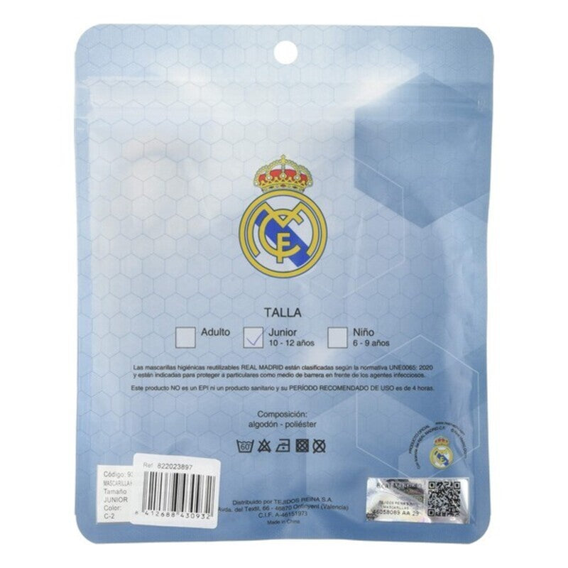 Hygienic Reusable Fabric Mask Real Madrid C.F. Children's Blue - Calm Beauty IE