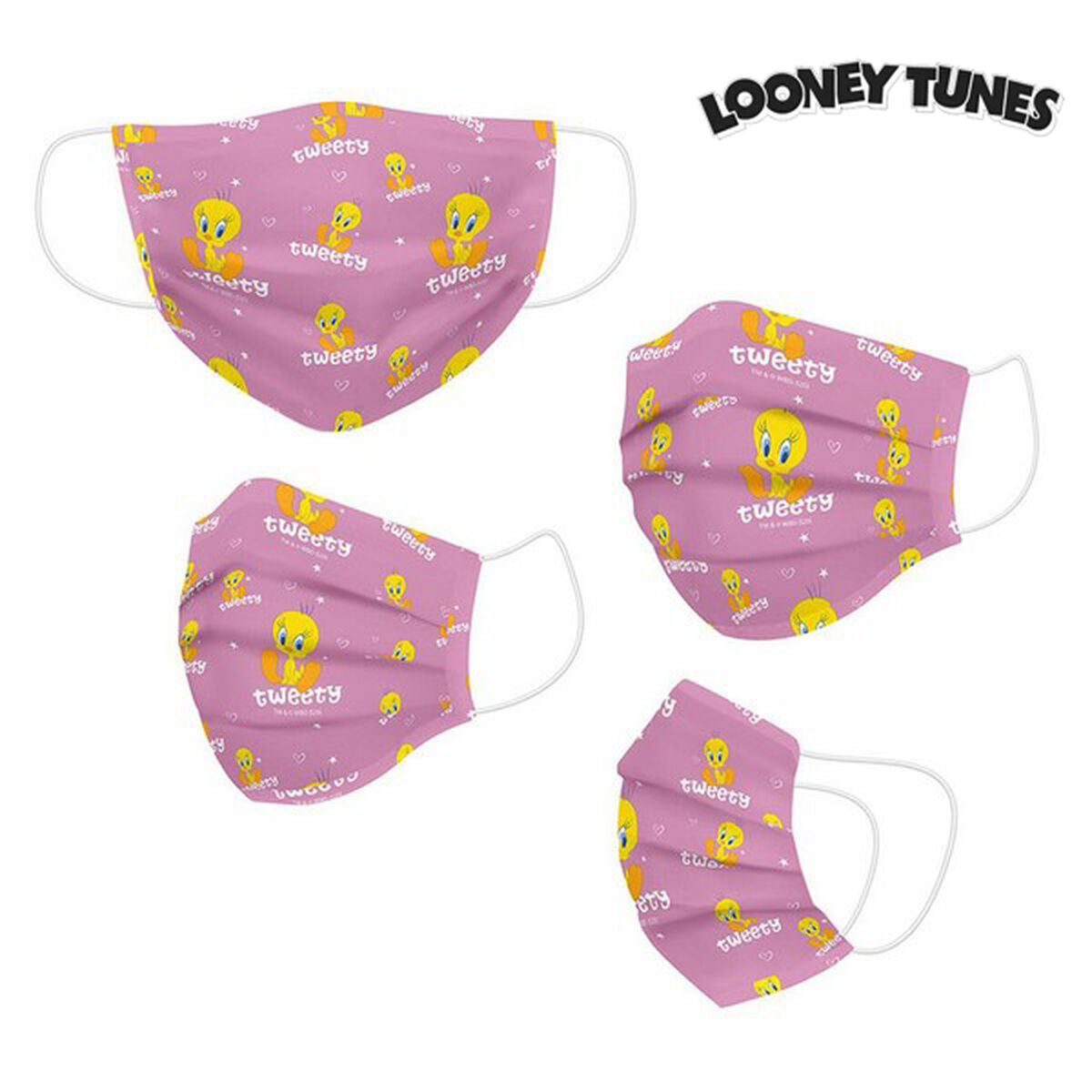 Hygienic Reusable Fabric Mask Looney Tunes Children's Pink - Calm Beauty IE