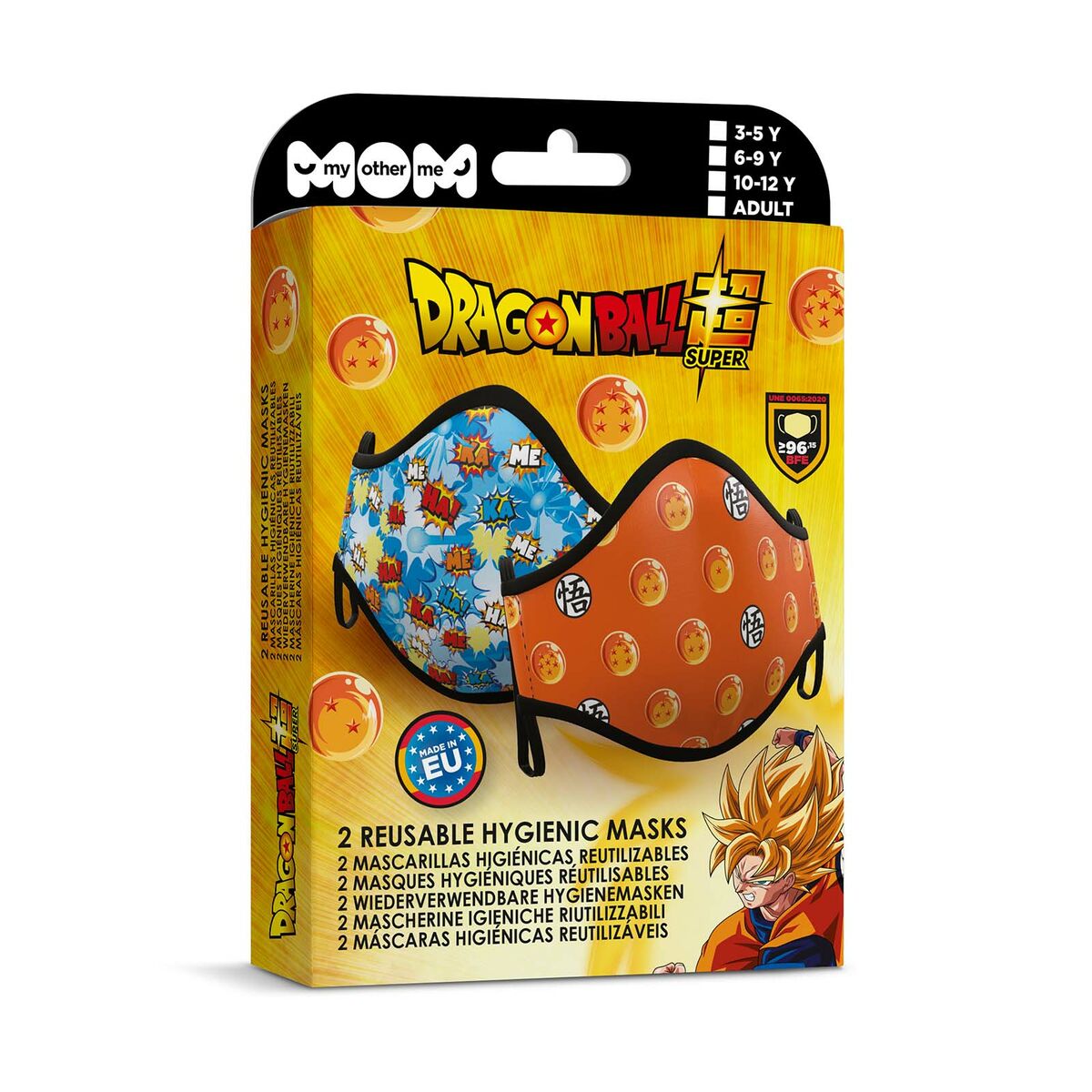 Hygienic Face Mask My Other Me 2 Units Dragon Ball - Calm Beauty IE