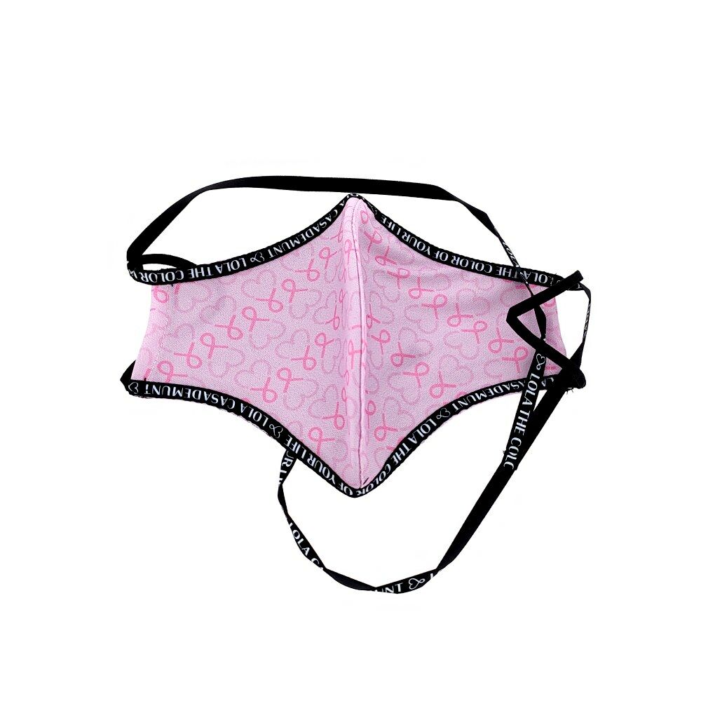 Hygienic Reusable Fabric Mask Lola Casademunt Black Pink Hearts - Calm Beauty IE