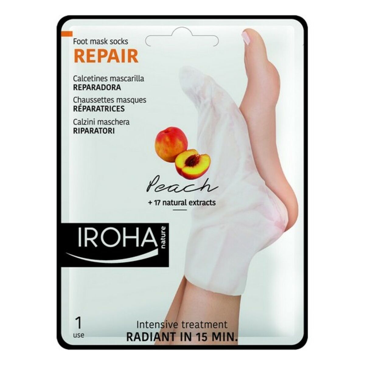 Moisturising Socks Repair Peach Iroha 659404 - Calm Beauty IE